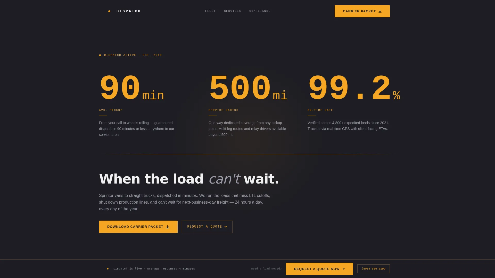 Freight & Cargo Privacy Policy Website Template