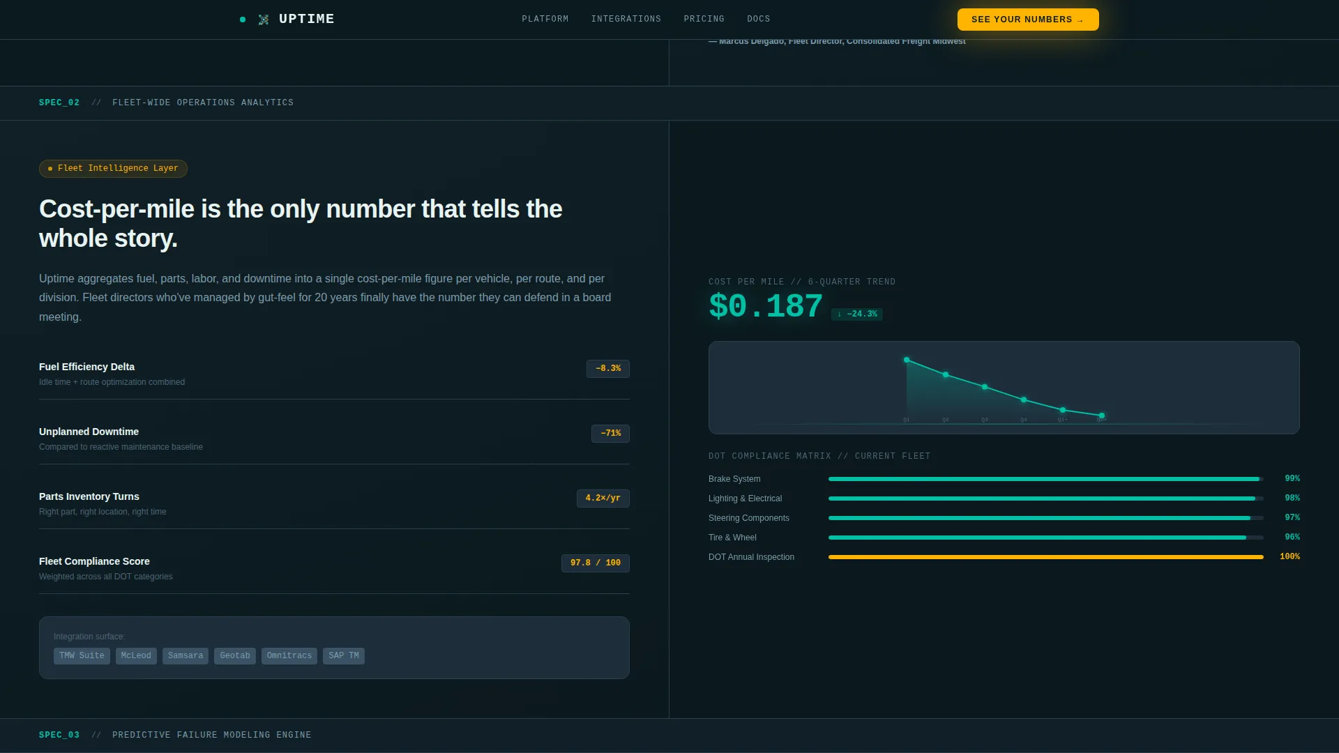 Fleet & Transportation Management Cost Calculator Website Template