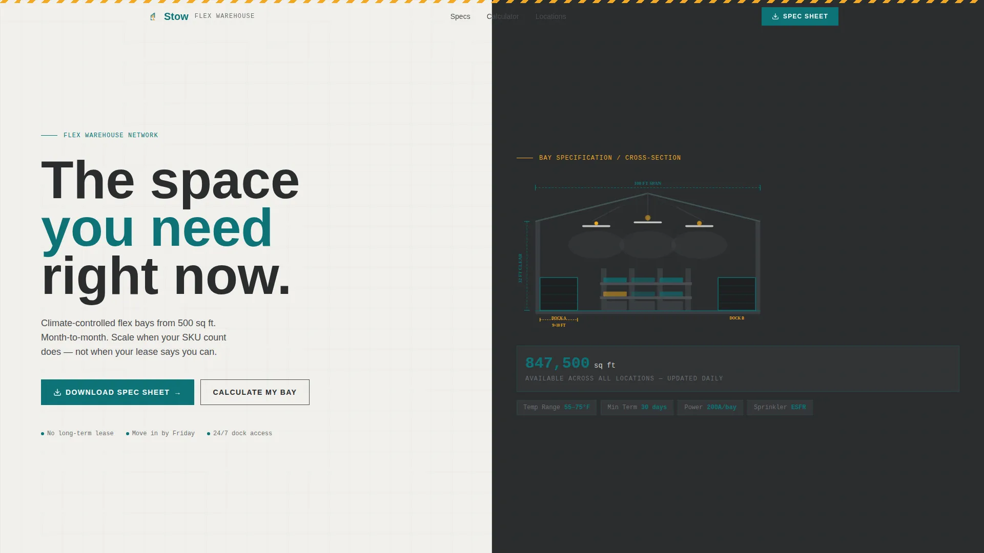 Advanced Warehouse & Distribution Cost Estimator Website Template