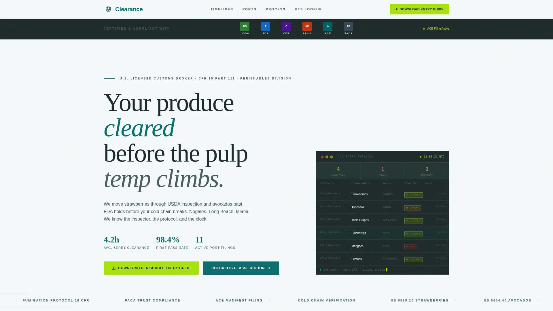 Trusted Produce | Free Website Template | Rocket