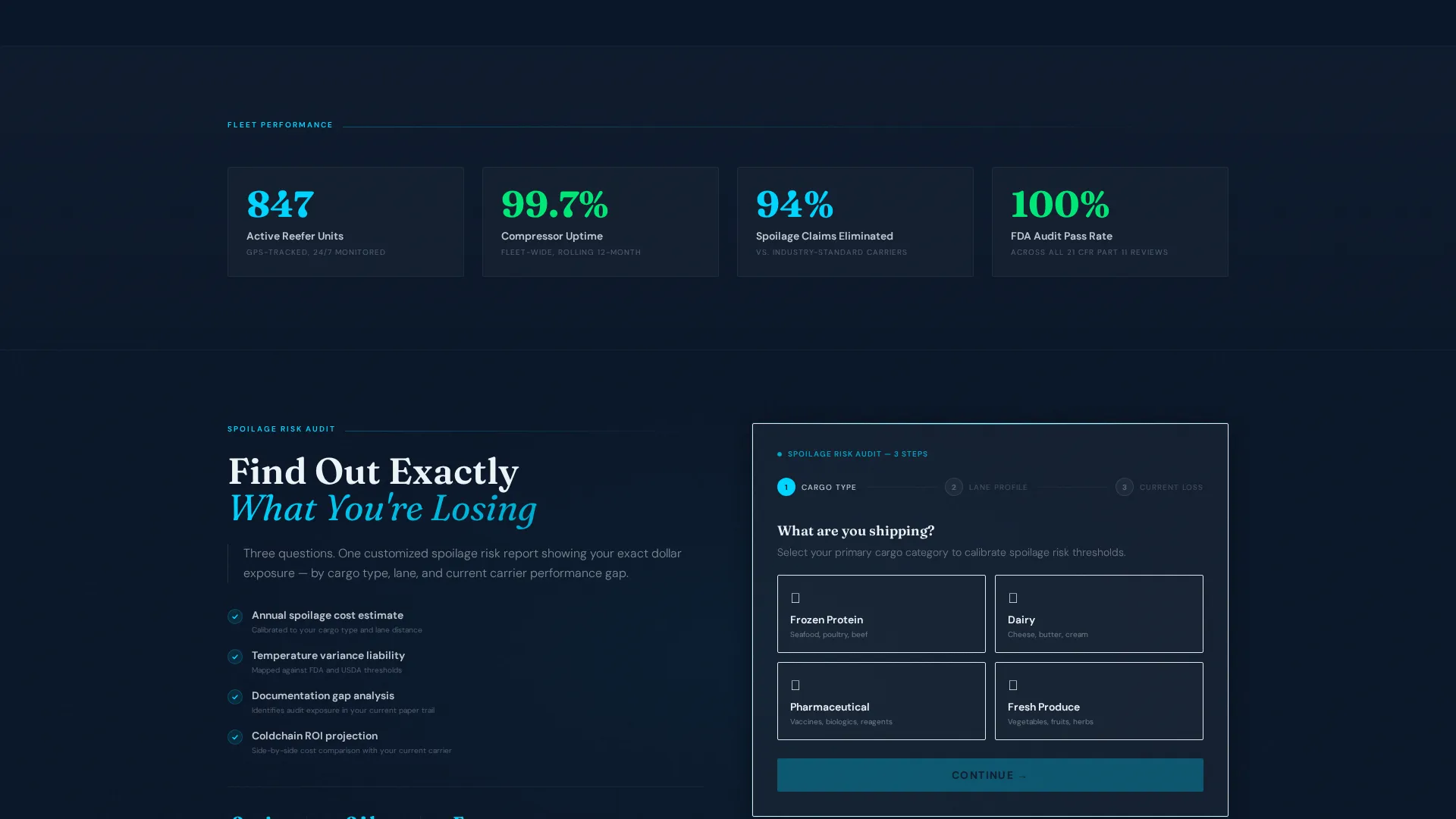 Trusted Perishable-Transport | Free Website Template | Rocket