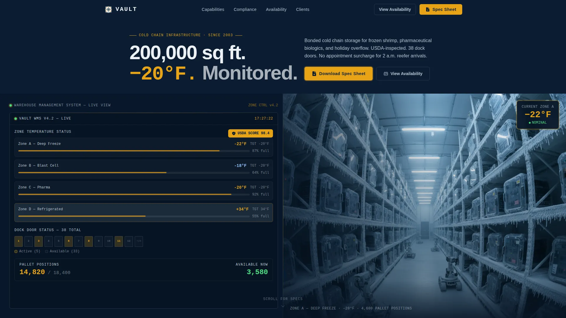 Certified Coldstorage | Free Website Template | Rocket