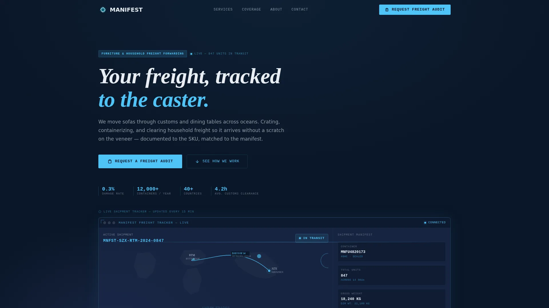 Precision Freight | Free Website Template | Rocket