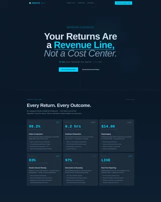 Powerful Reverselogistics | Free Website Template | Rocket