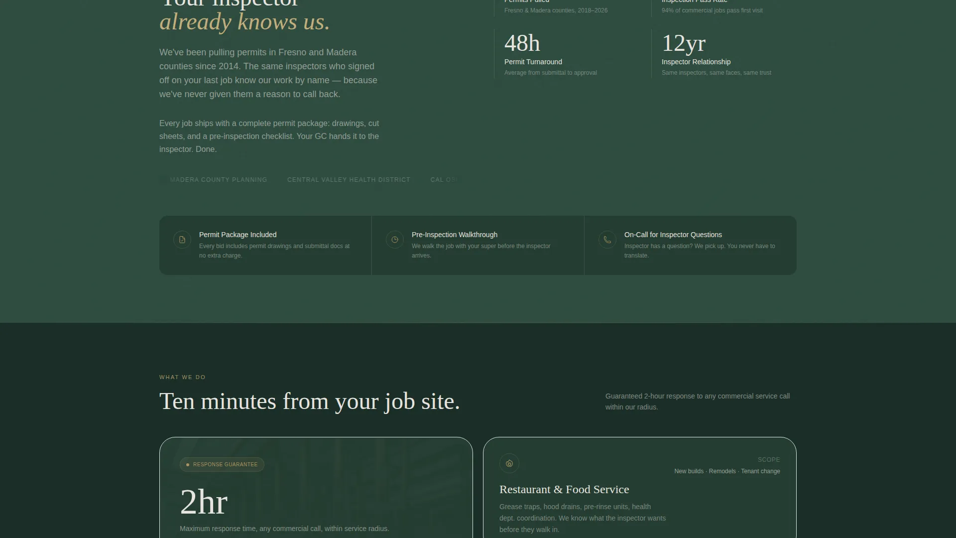 Commercial Plumbing Contractor Landing Page Template