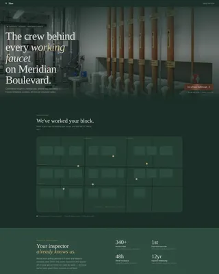 Commercial Plumbing Contractor Landing Page Template