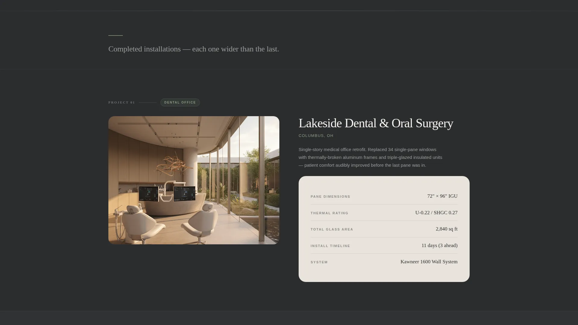 Commercial Window Installer Landing Page Template