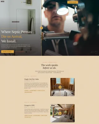 Complete Specialty Construction Appointment Booking Website Template