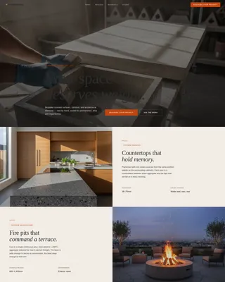 Bold Concrete Designer Landing Page Template