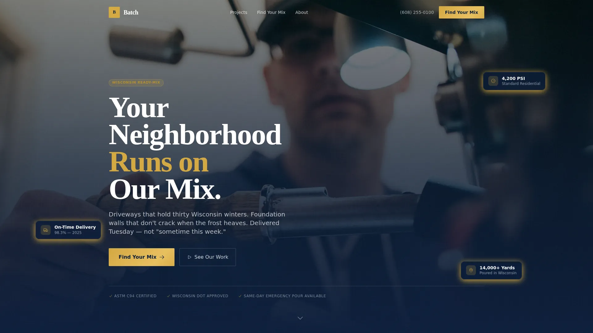 Specialist Concrete Products Professional Website Template