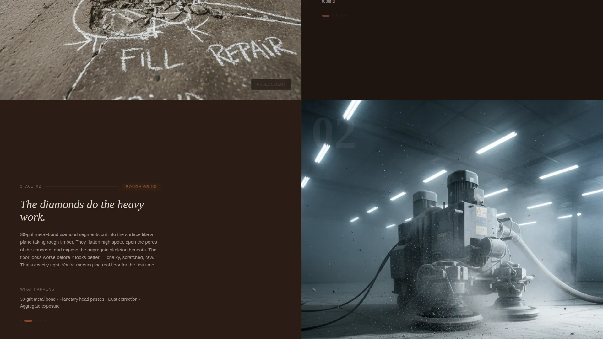 Concrete Polishing Service Landing Page Template