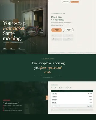 Copper Recycler Landing Page Template for Trade Pros