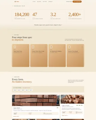 Copper Supplier Landing Page Template for B2B Leads