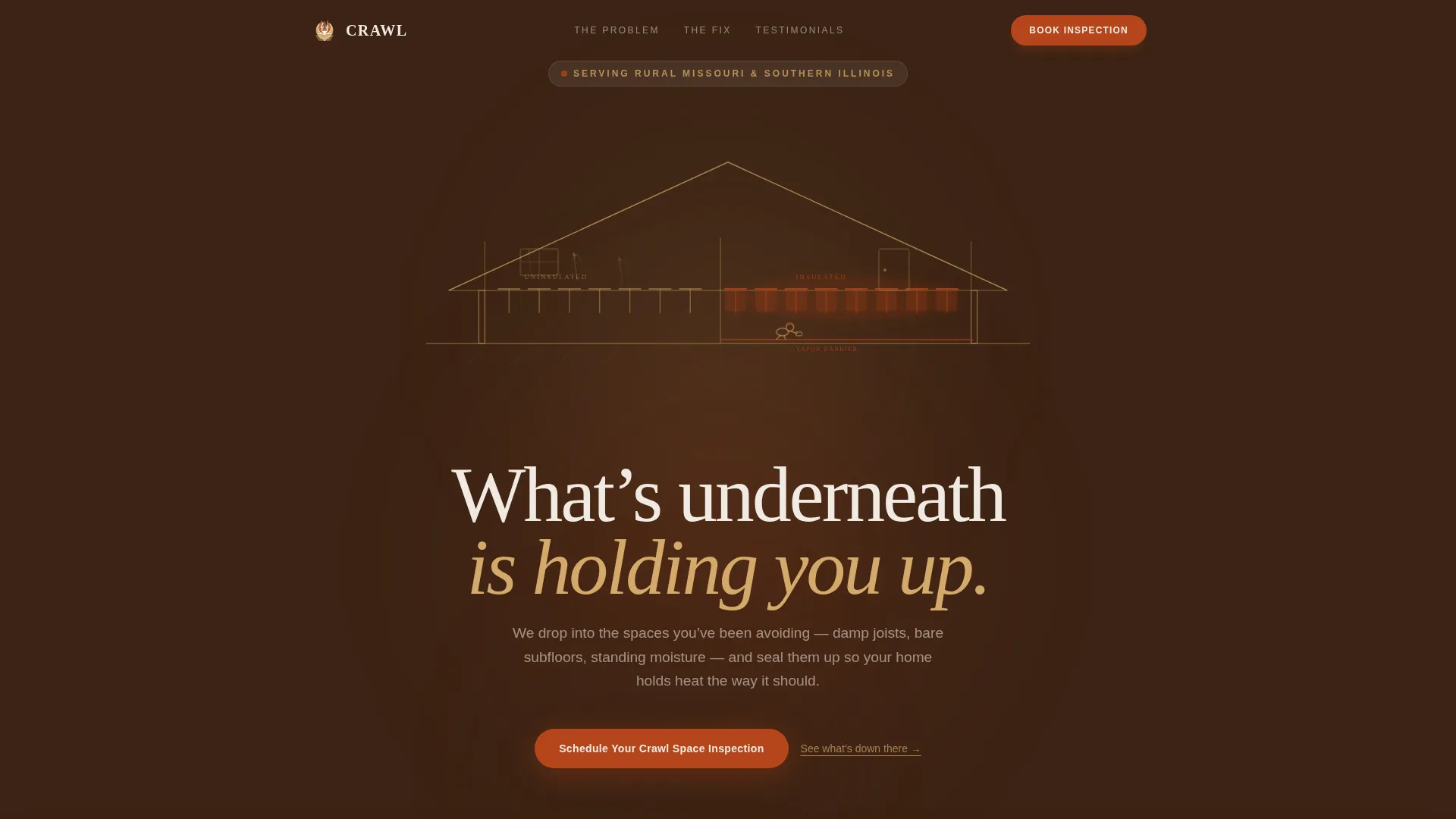 Space Insulation Landing Page Template for Booking
