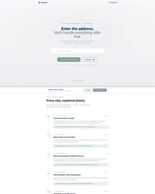 Crime Scene Cleaning Service Landing Page Template
