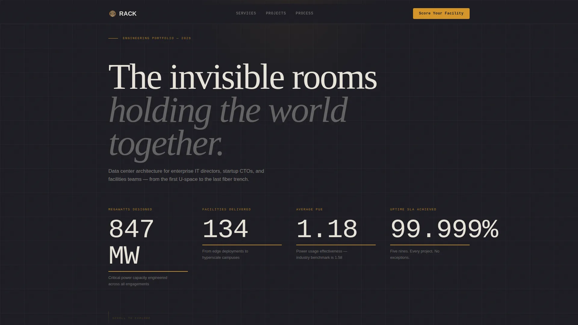 Data Center Architecture Landing Page Template