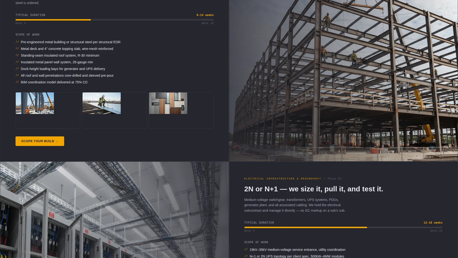 Data Center General Contractor Landing Page Template