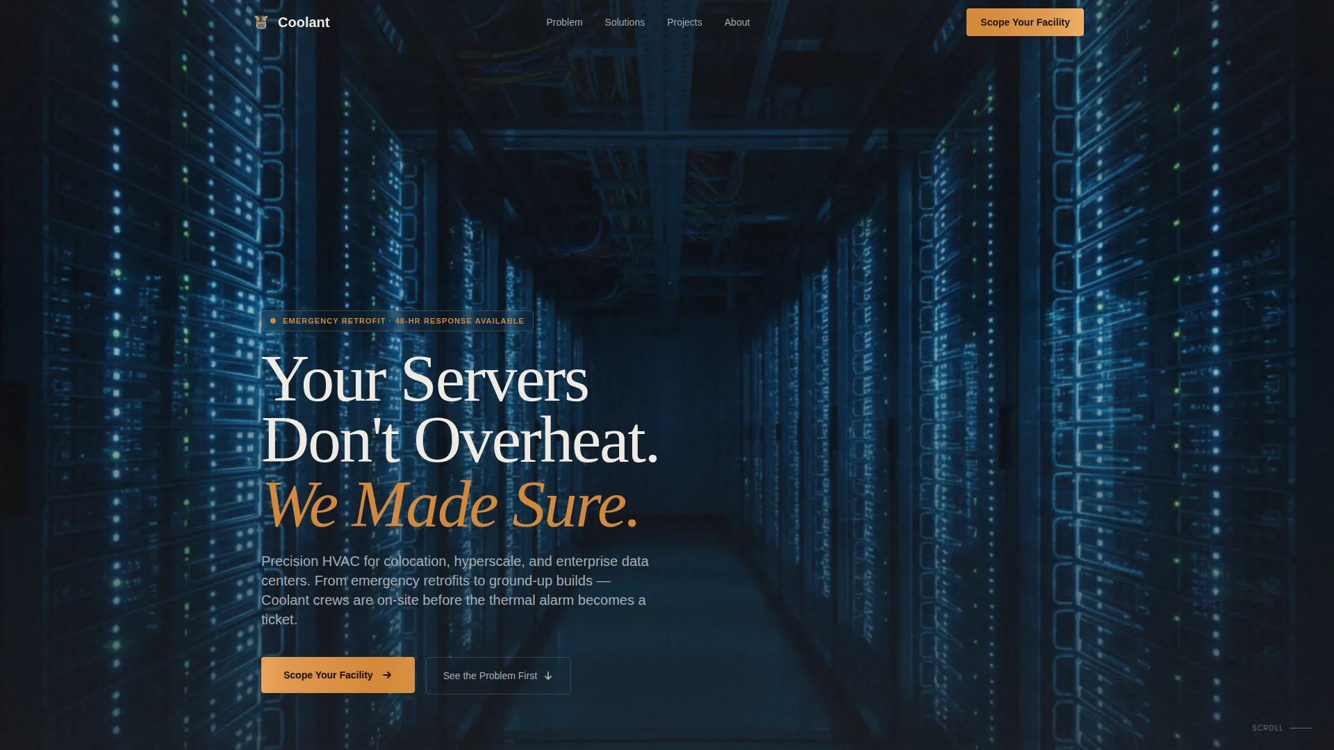 Data Center HVAC Contractor Landing Page Template