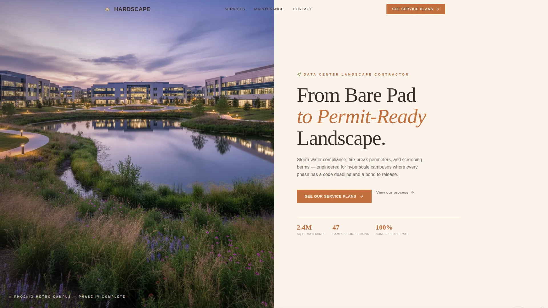 Professional Datacenterlandscaping Landing Page Template