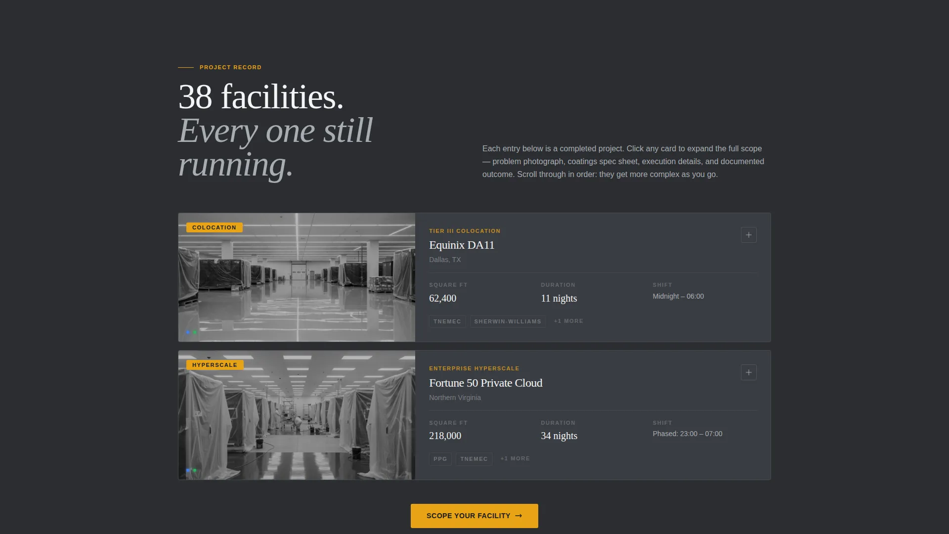 Data Center Painting Contractor Landing Page Template