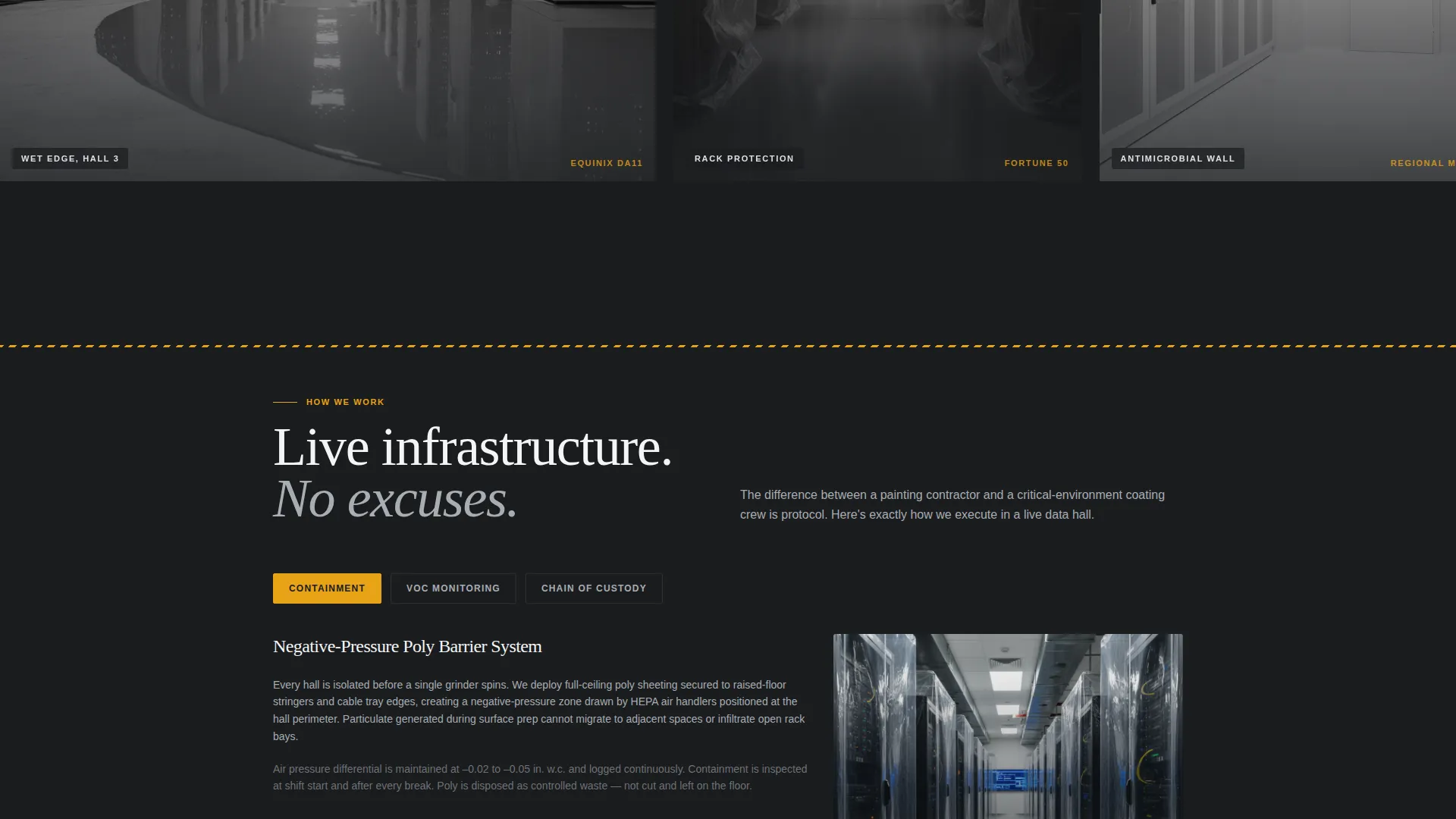 Data Center Painting Contractor Landing Page Template