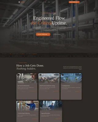 Data Center Plumbing Contractor Landing Page