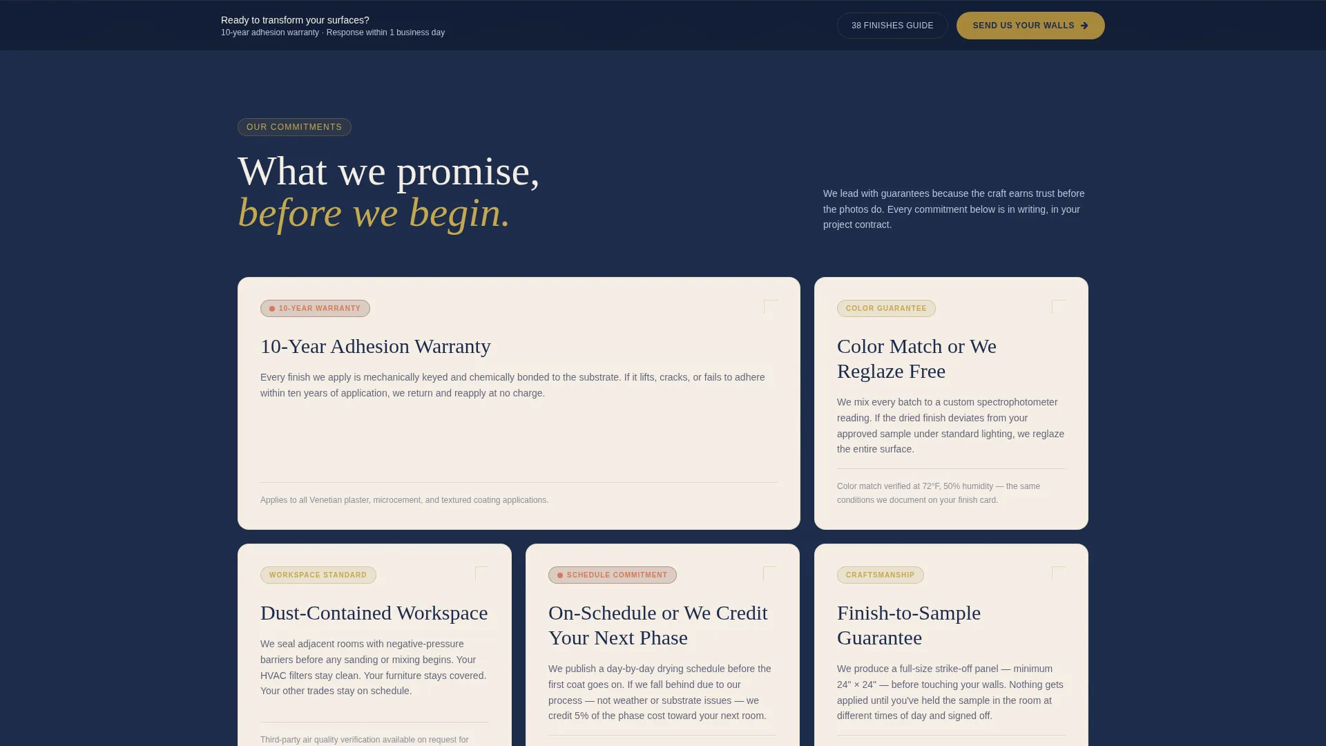 Artisan Faux Finish Landing Page Template
