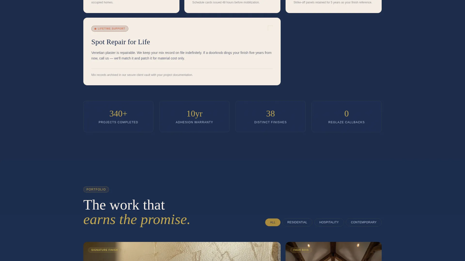 Artisan Faux Finish Landing Page Template