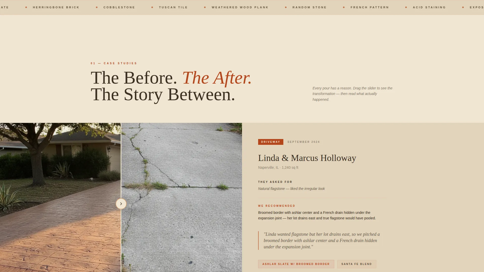 Decorative Concrete Landing Page Template