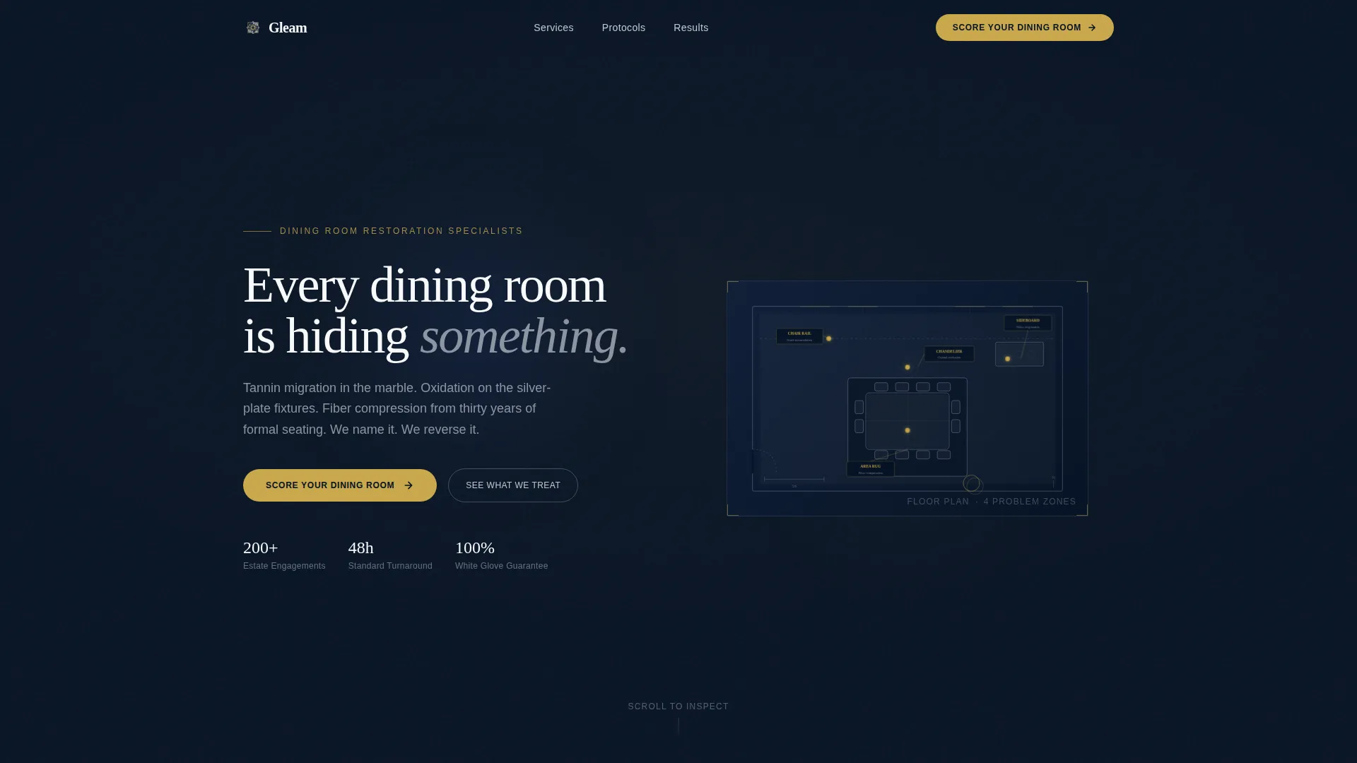 Dining Room Cleaning Specialist Landing Page Template