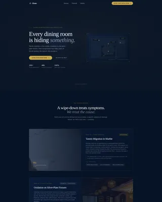Dining Room Cleaning Specialist Landing Page Template