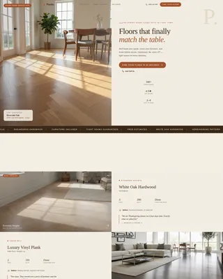 Dining Room Flooring Installer Landing Page Template