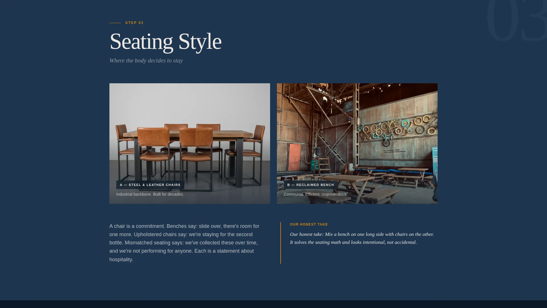 Industrial Dining Room Furniture Landing Page Template