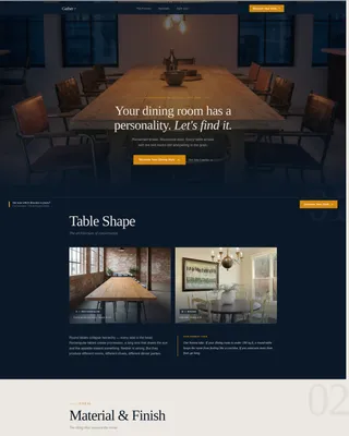 Industrial Dining Room Furniture Landing Page Template