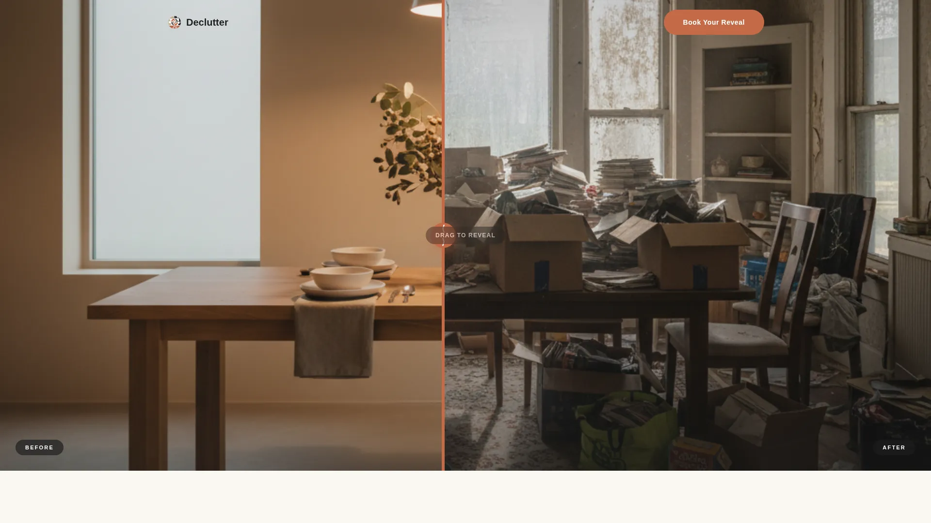 Dining Room Organizer & Declutter Landing Page