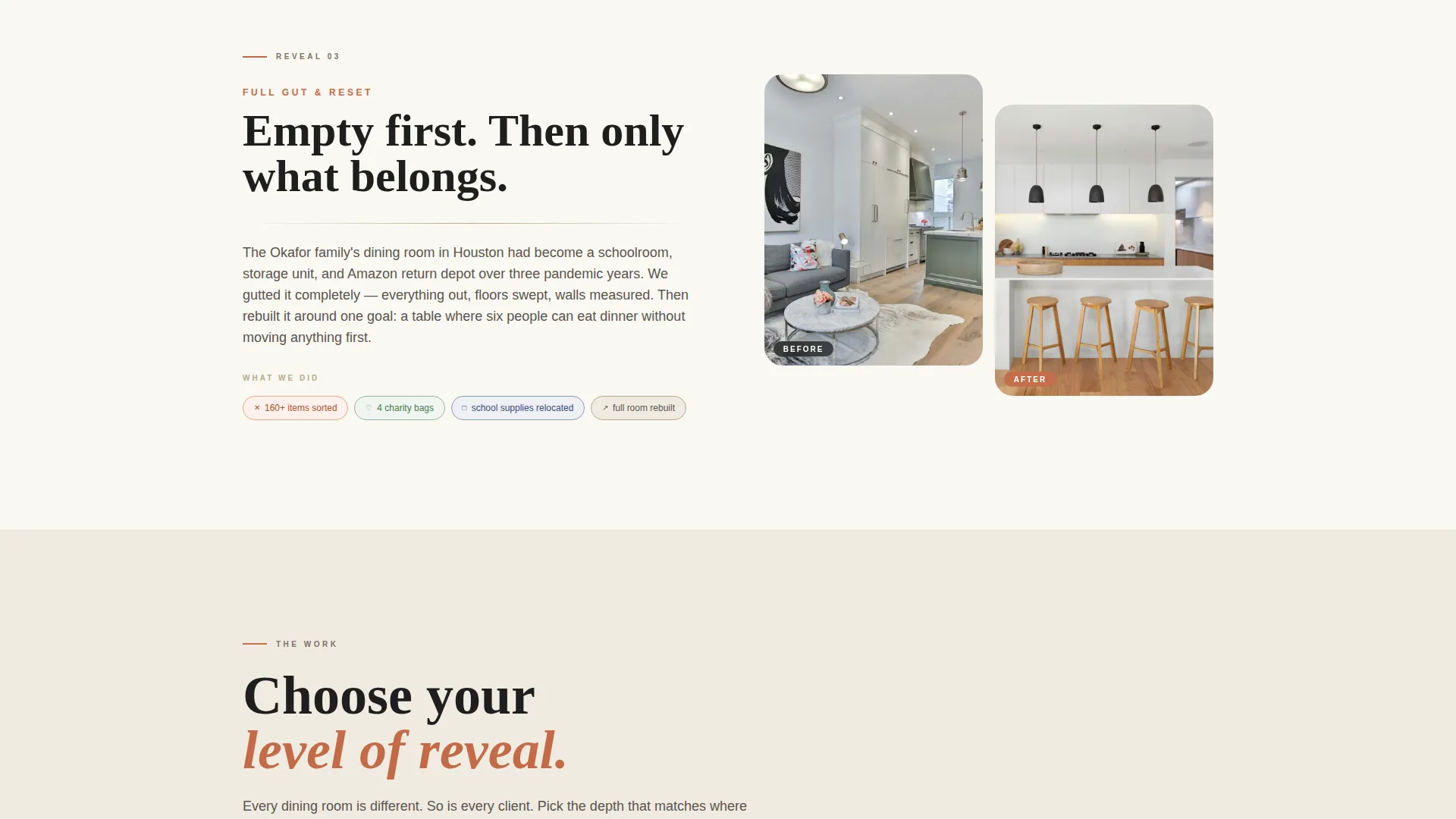 Dining Room Organizer & Declutter Landing Page