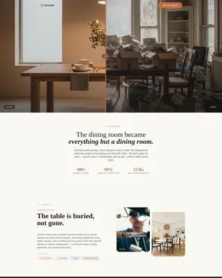 Dining Room Organizer & Declutter Landing Page