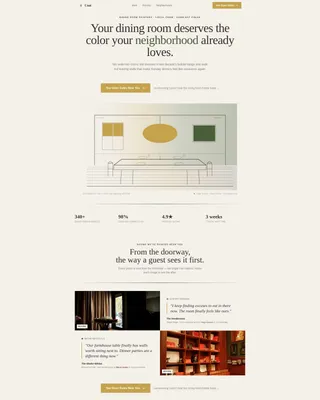 Dining Room Painting Service Landing Page Template
