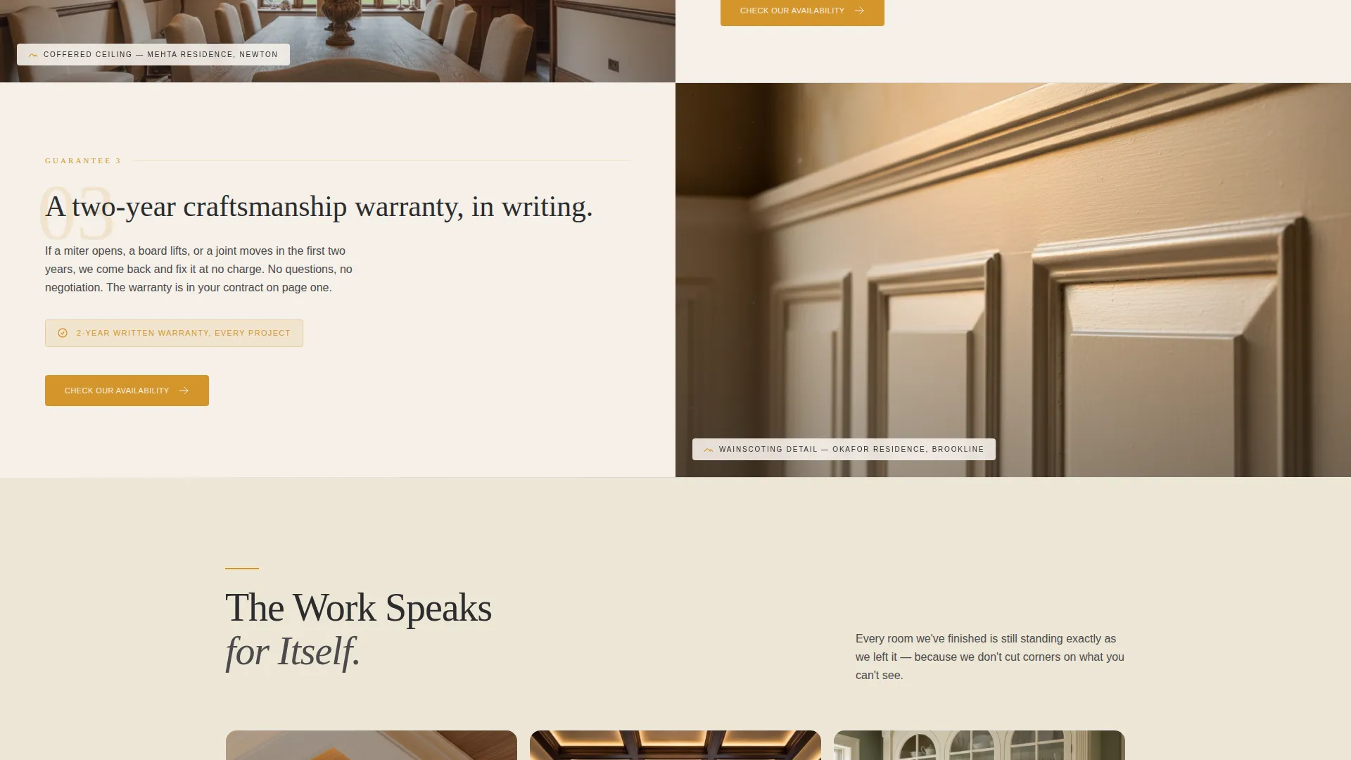 Dining Room Renovation Booking Website Template
