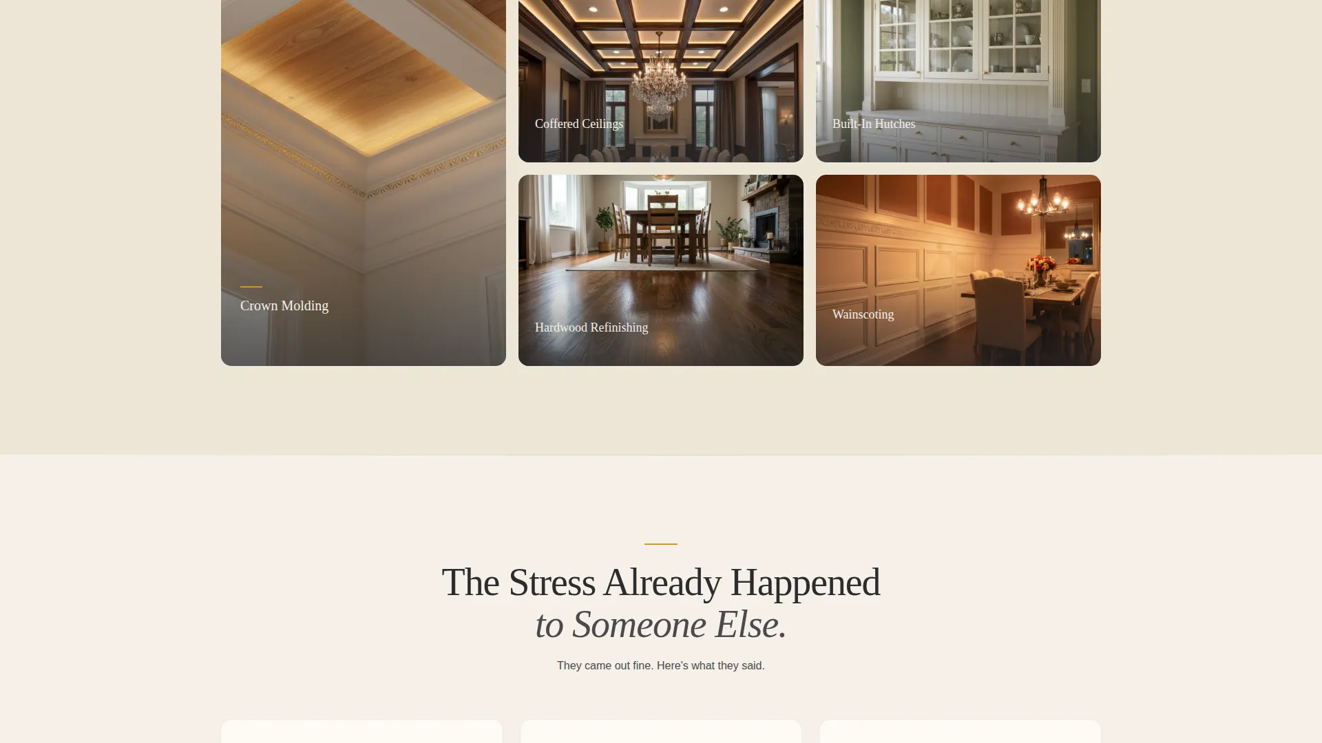 Dining Room Renovation Booking Website Template
