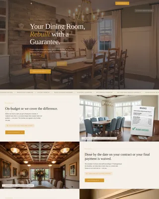 Dining Room Renovation Booking Website Template