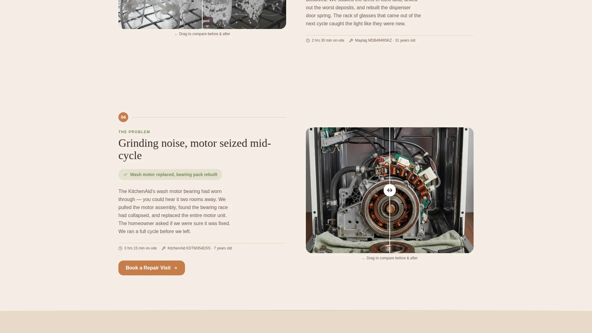 Dishwasher Repair Booking Landing Page Template