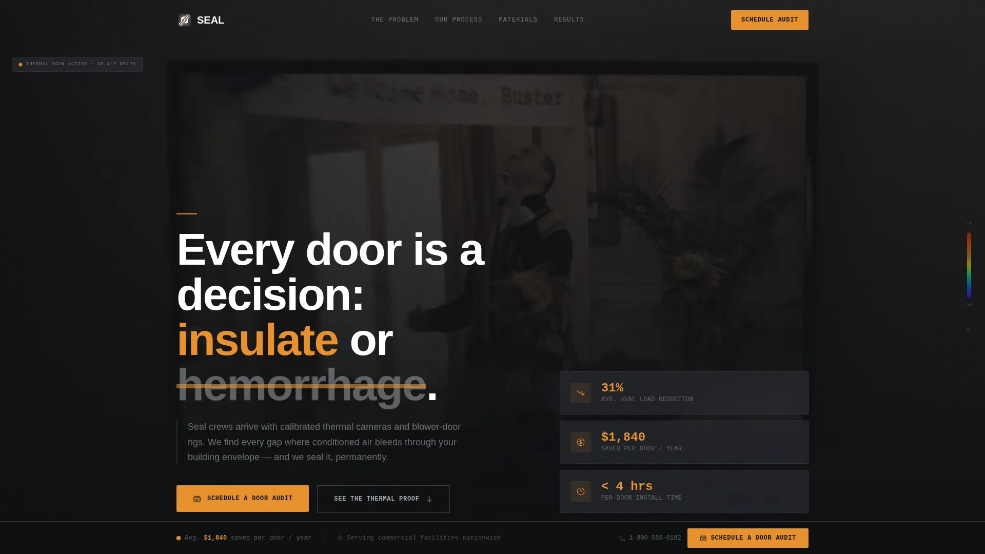 Door Weatherproofing Landing Page Template