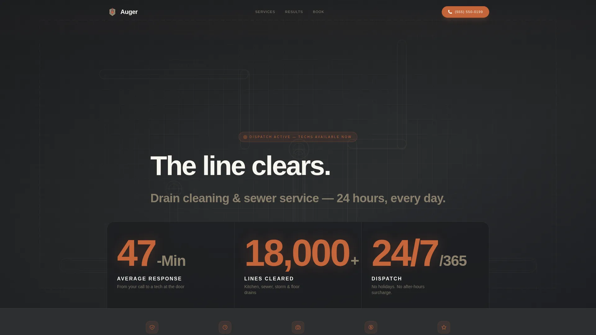 Drain Cleaning & Sewer Service Landing Page Template