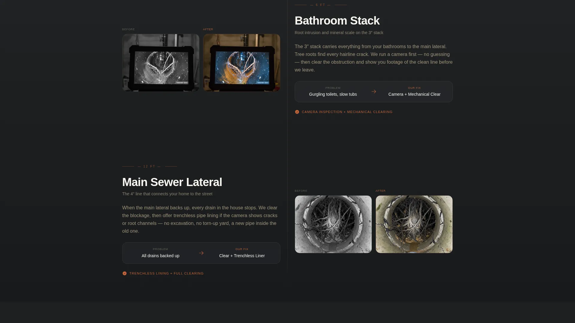 Drain Cleaning & Sewer Service Landing Page Template