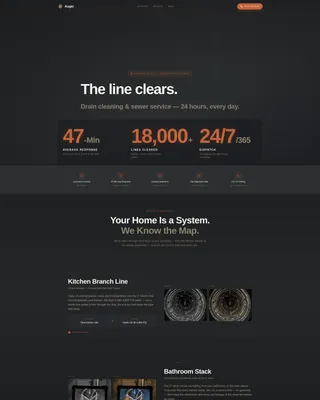 Drain Cleaning & Sewer Service Landing Page Template