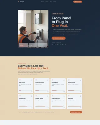 EV Charger Installation Landing Page Template