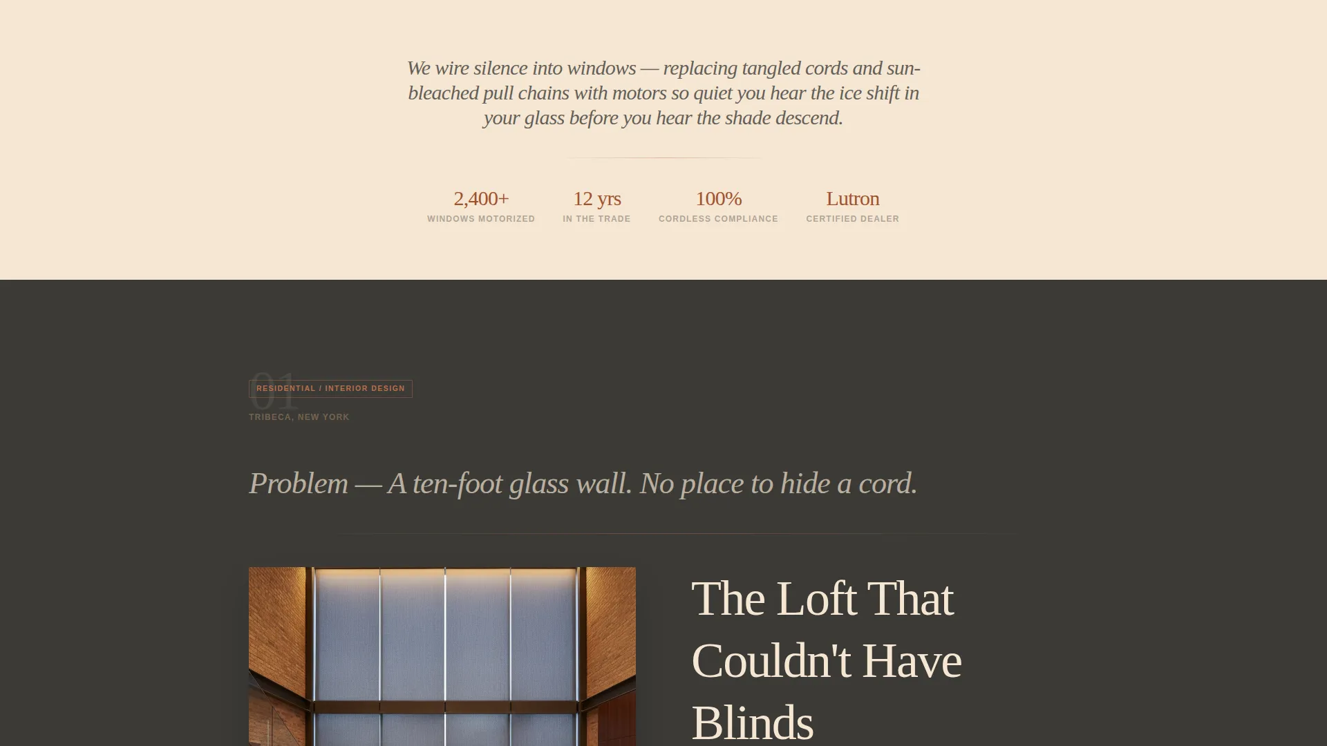Electric Shades Landing Page Template