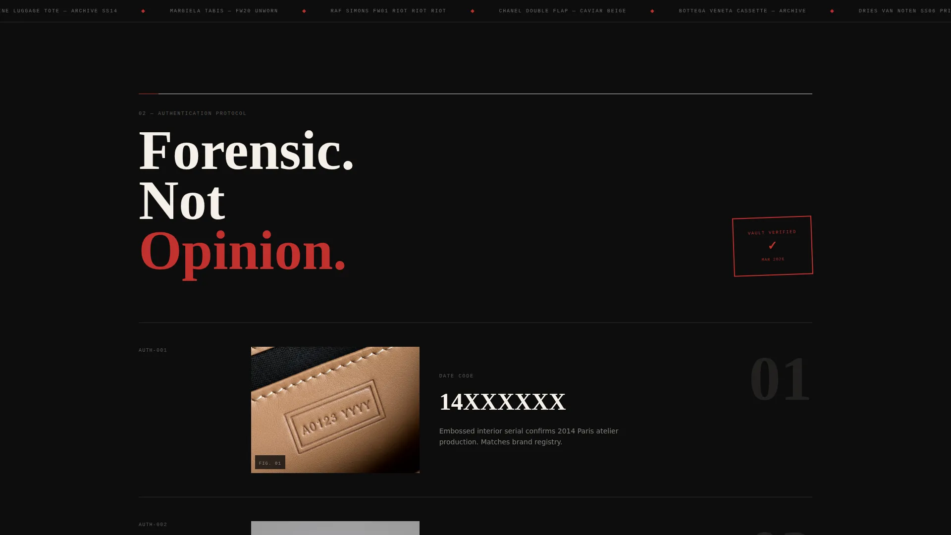 Brutalist Pre-Owned Luxury Consignment Landing Page