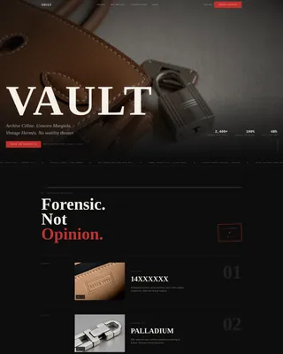 Brutalist Pre-Owned Luxury Consignment Landing Page